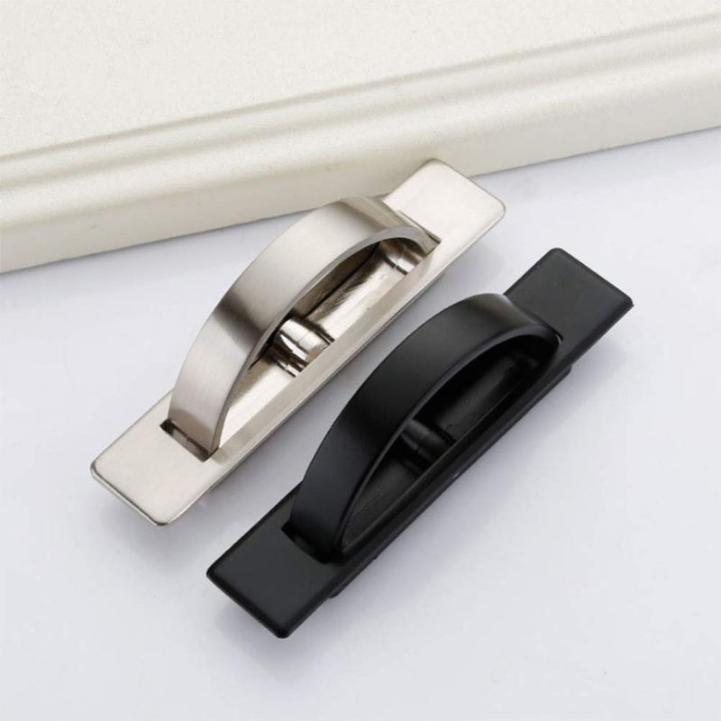 DEVILMAYCARE DayCount Pack of 2 Invisible Cabinet Drawer Handle Rotating Zinc Alloy Hidden Grip Pulls Handles Hardware for Cabinet, Wardrobe, Tatami and Drawer (Black) - Image 4